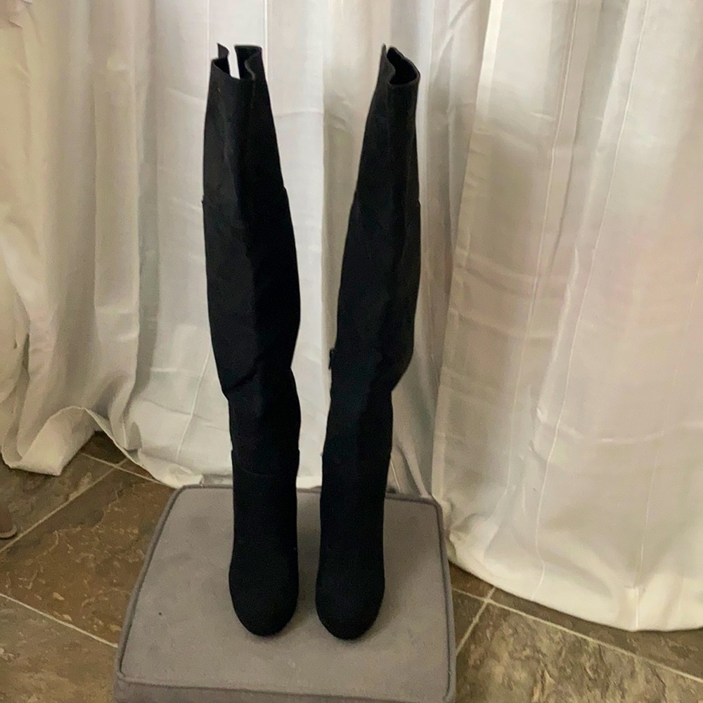 JustFab - sz 5.5, black heeled over the knee boot
